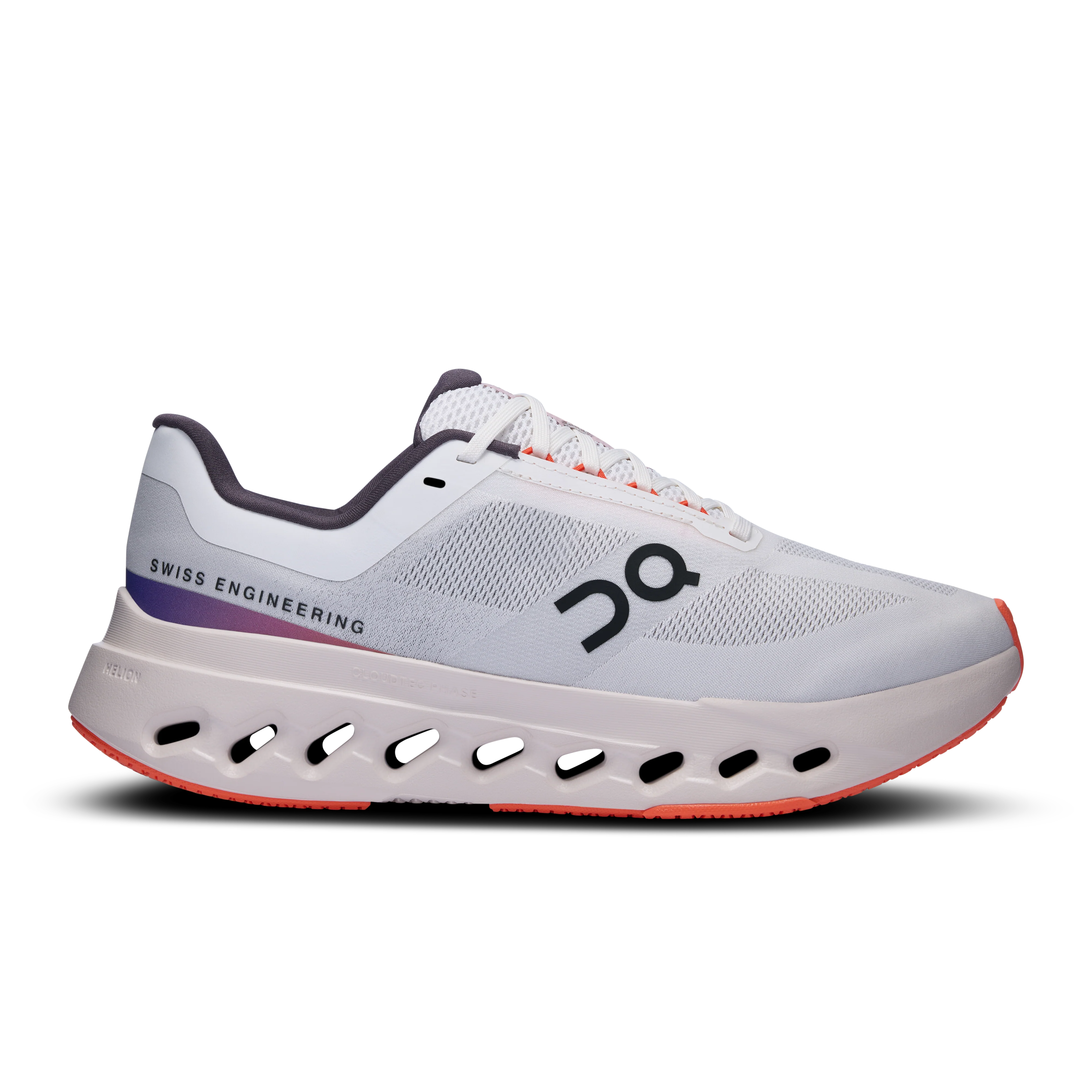 Women's On Cloudsurfer Next, White/Flame, 5.5 B Medium