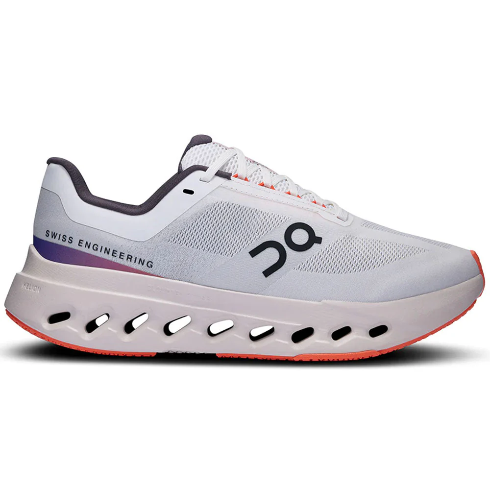 Women's On Cloudsurfer Next, White/Flame, 10 D Wide