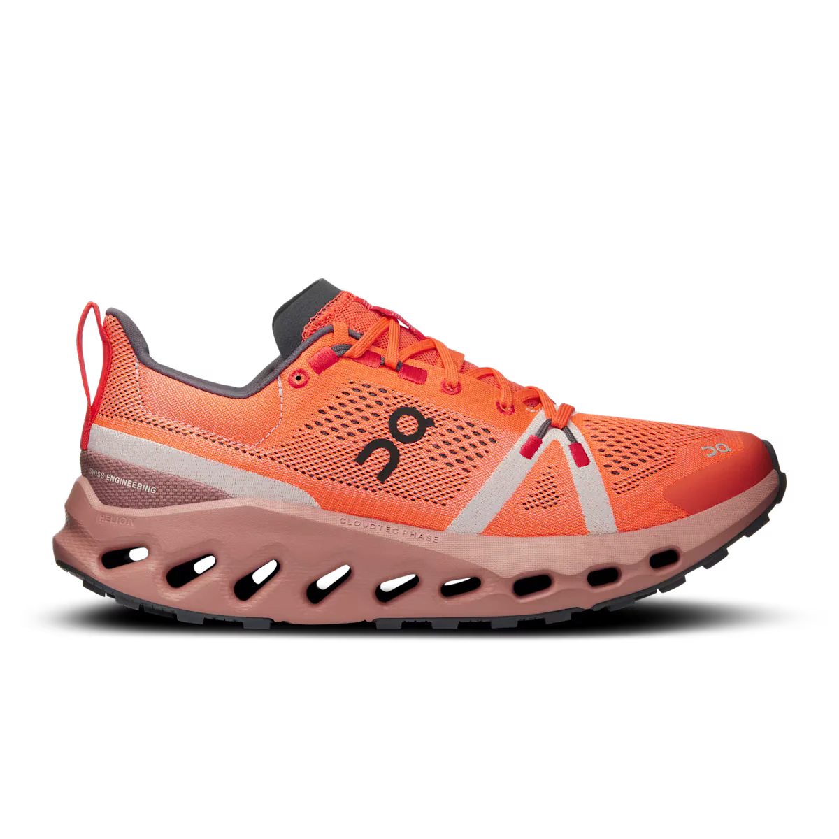 Women's On Cloudsurfer Trail, Flame/Dustrose, 9 B Medium