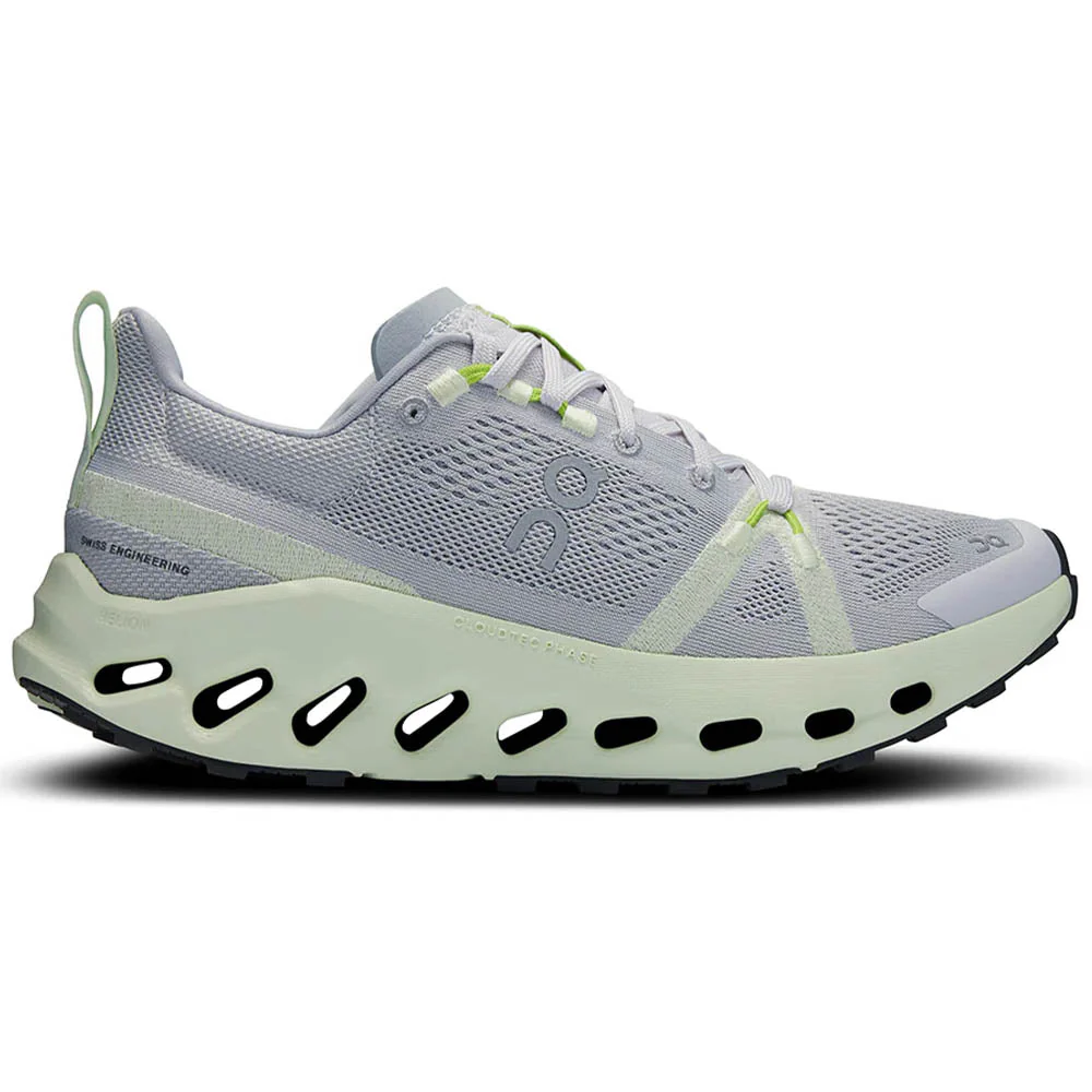 Women's On Cloudsurfer Trail, Frost/Lima, 7 B Medium