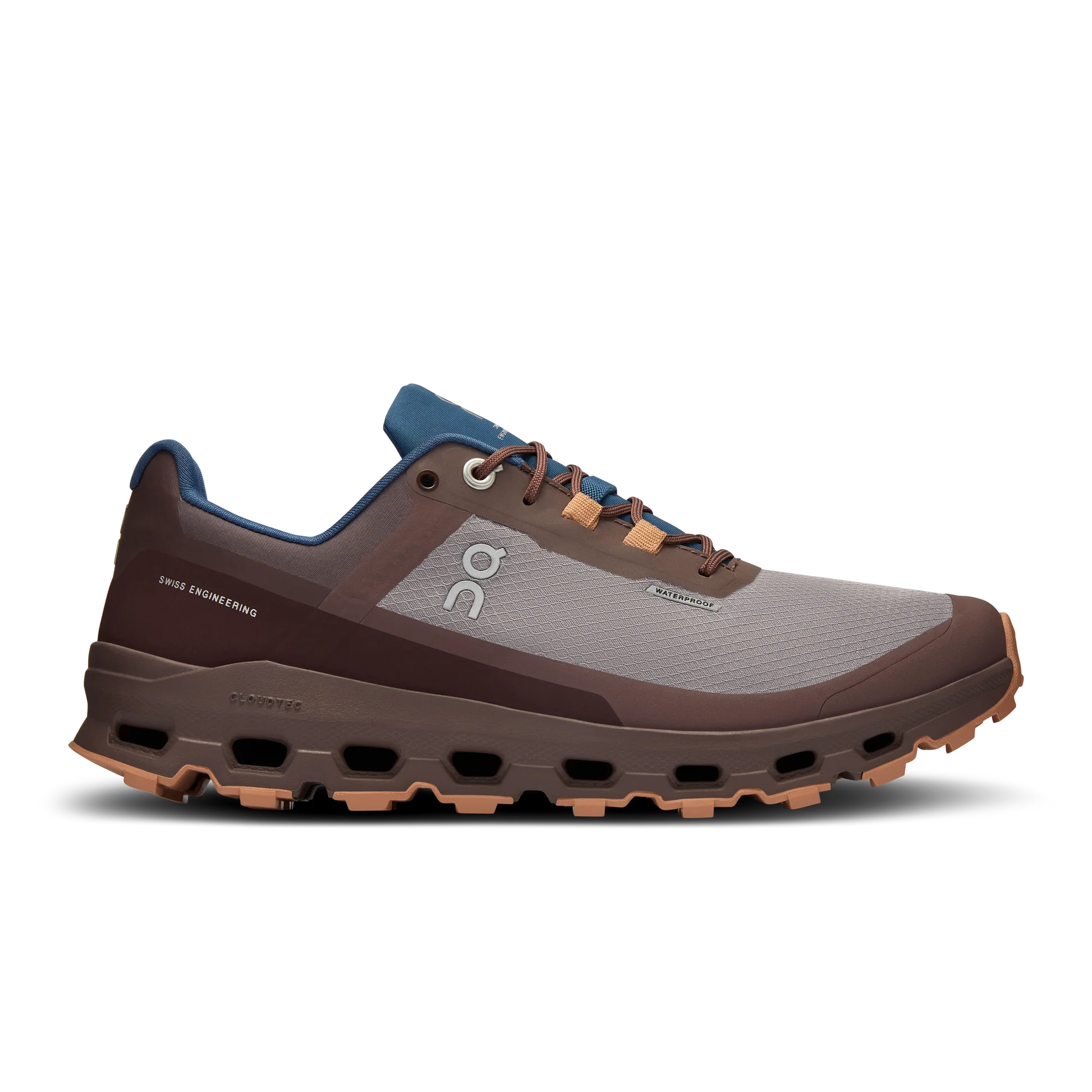 Women's On Cloudvista Waterproof, Zinc/Grape, 8 B Medium