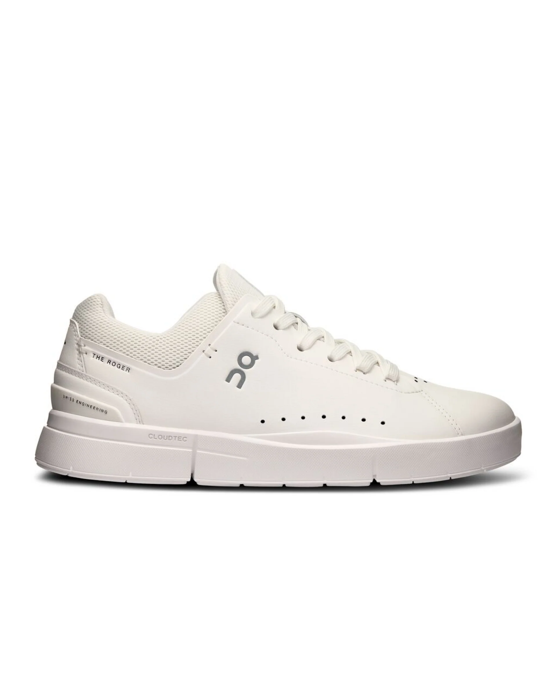 Women's On The Roger Advantage, White/White, 10 B Medium