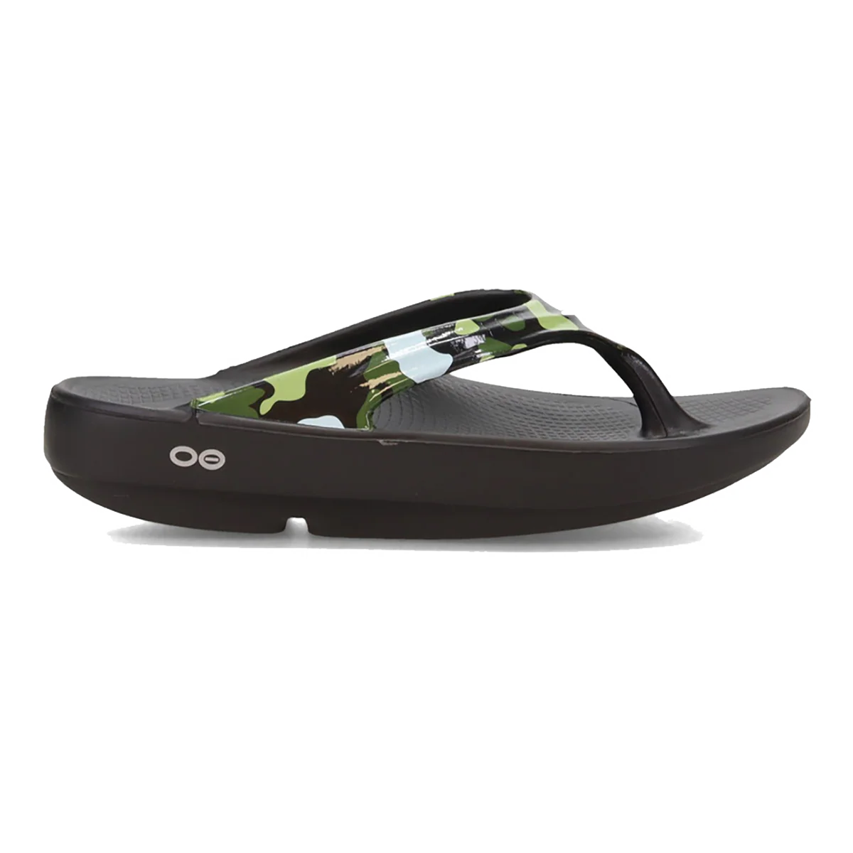 Women's OOFOS OOlala Limited Sandal, Jungle Camo, 11 B Medium
