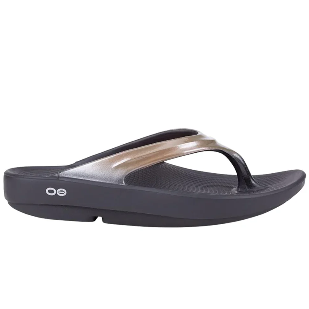 Women's OOFOS OOlala Luxe Sandal, Latte, 10 B Medium