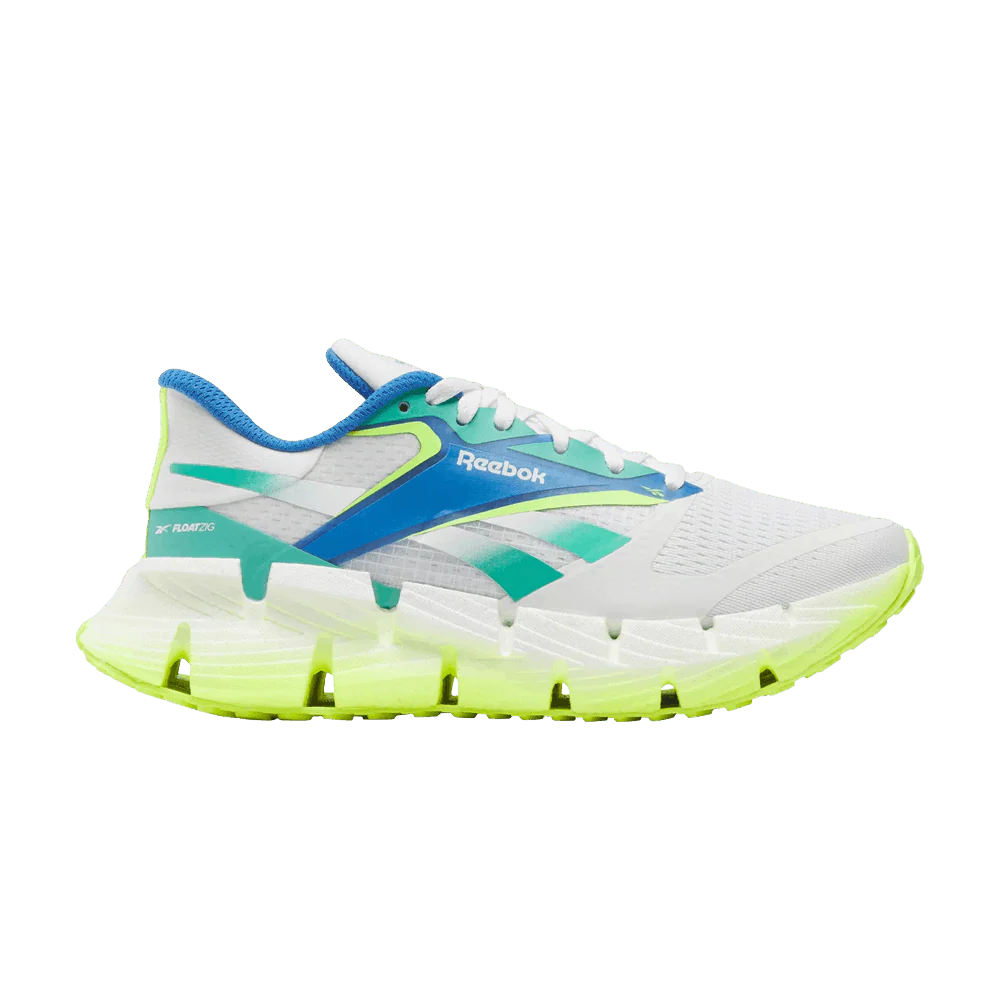 Women's Reebok Floatzig 1, White/Green/Lime, 7 B Medium