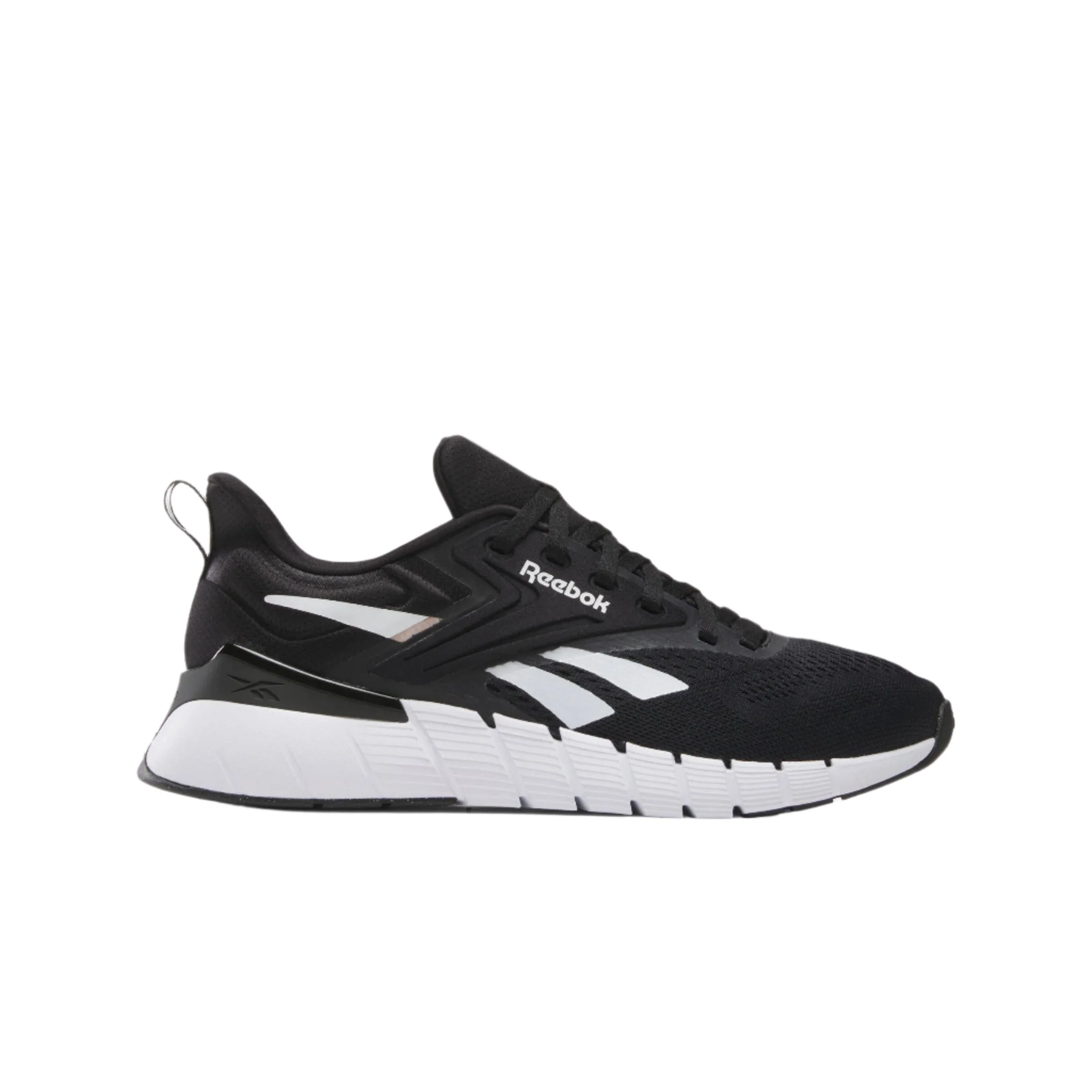 Women's Reebok Nano Gym, Black/White, 8 B Medium