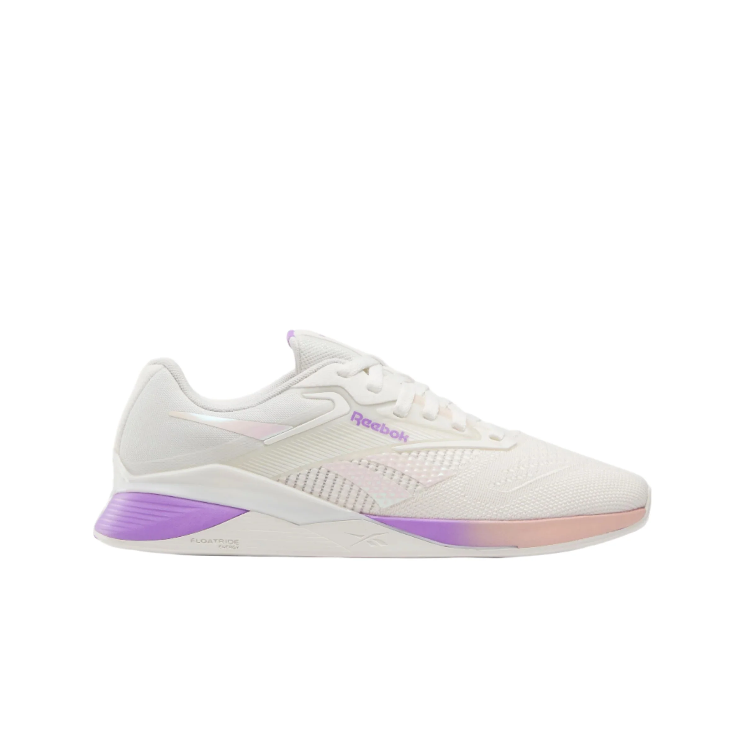 Women's Reebok Nano X4, Chalk/Washed Clay/Digital Purple, 6.5 B Medium