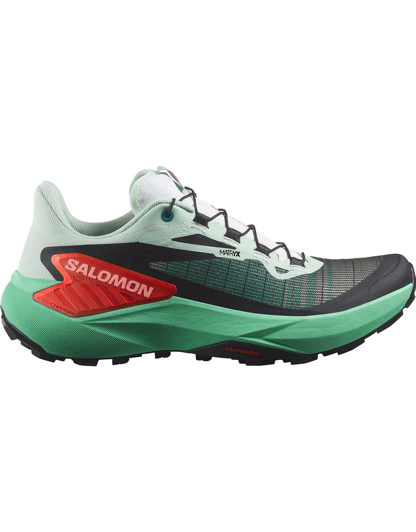 Women's Salomon Genesis, Bay/Electric Green/Cherry Tomato, 8 B Medium