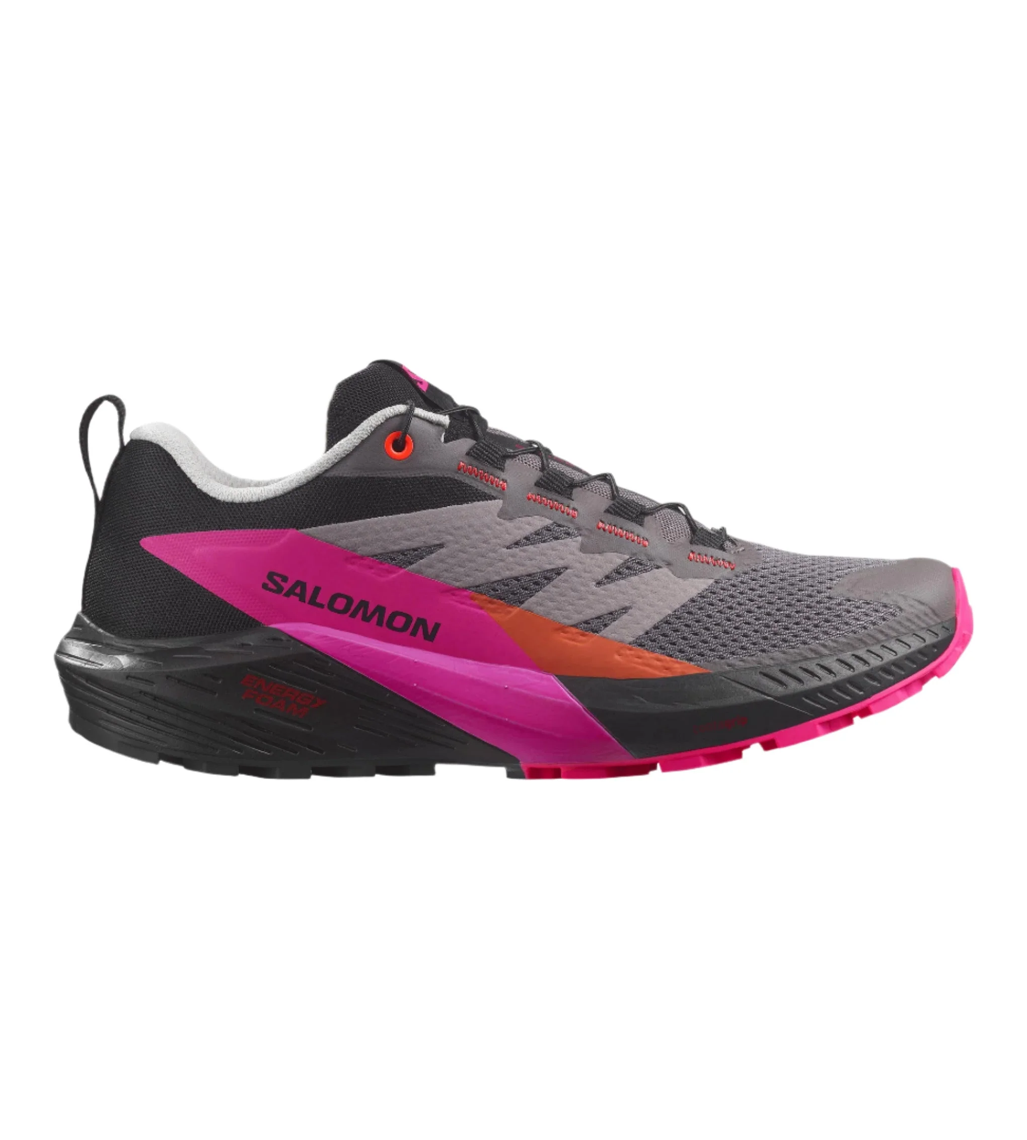 Women's Salomon Sense Ride 5, Plum Kitten/Black/Pink Glo, 10 B Medium