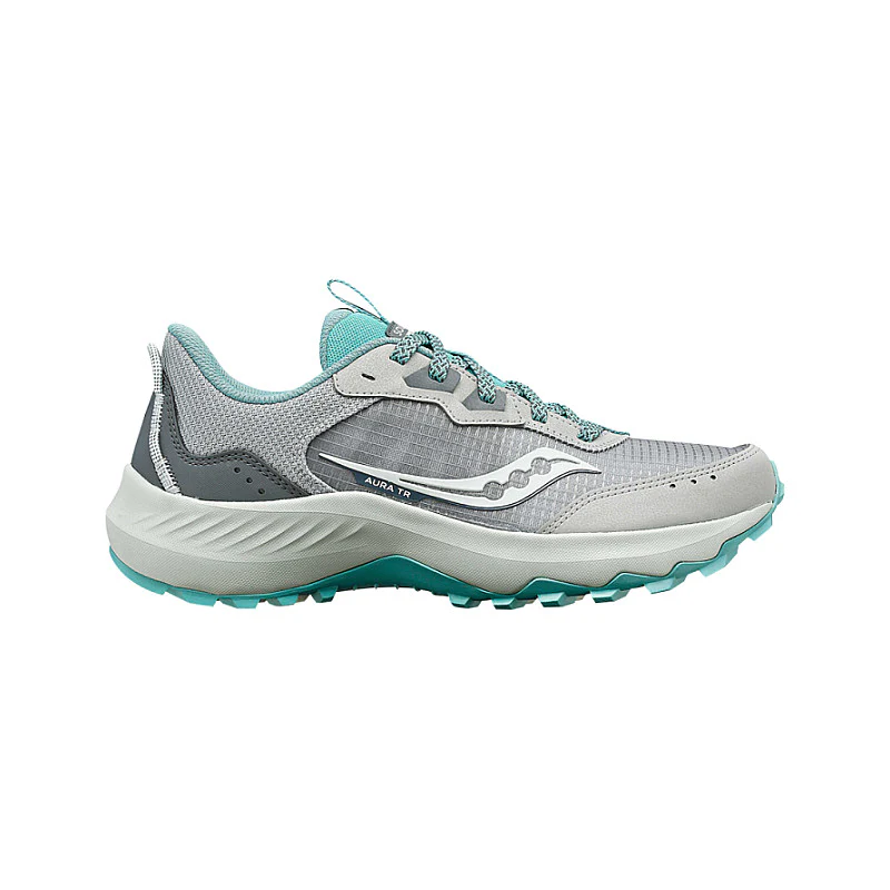 Women's Saucony Aura TR, Concrete/Shadow, 8.5 D Wide