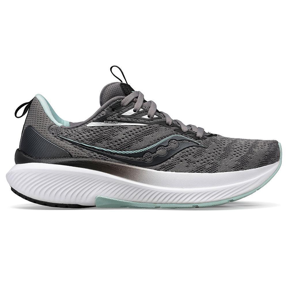 Women's Saucony Echelon 9, Charcoal/Ice, 6 D Wide