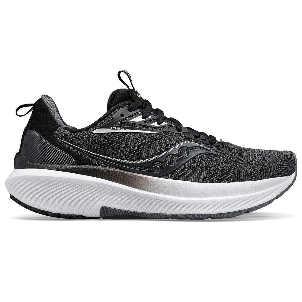 Women's Saucony Echelon 9, Black/White, 8.5 2E Extra Wide