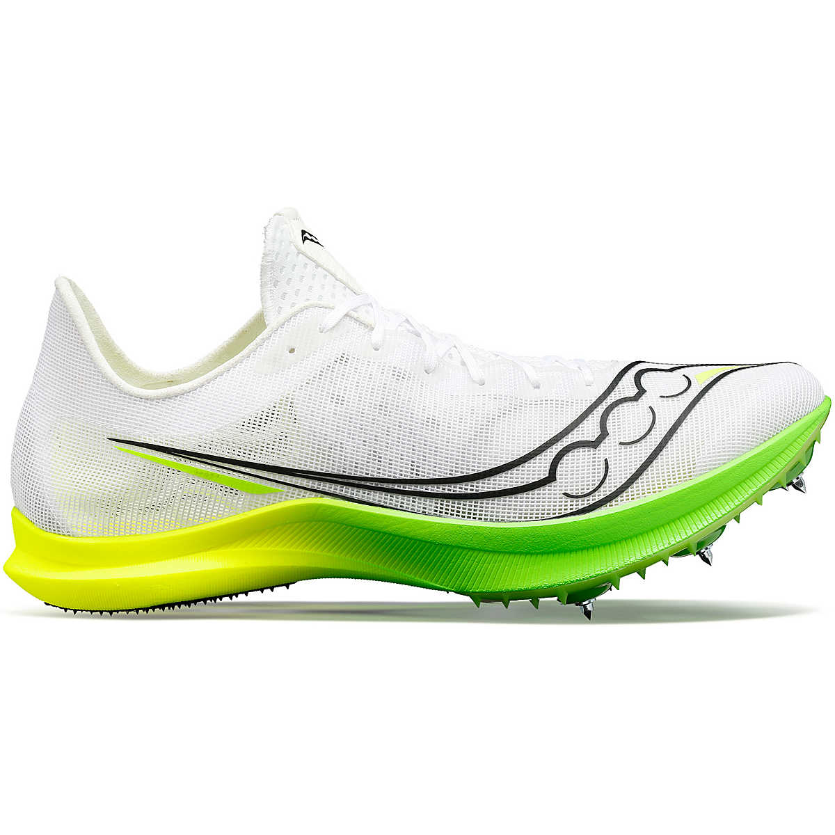 Women's Saucony Endorphin Cheetah, White/Slime, 8.5 B Medium