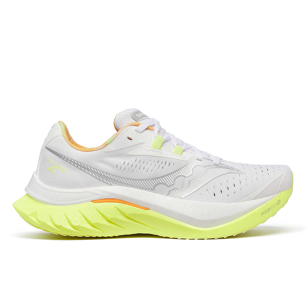 Women's Saucony Endorphin Speed 4, White/Sunny, 10.5 B Medium