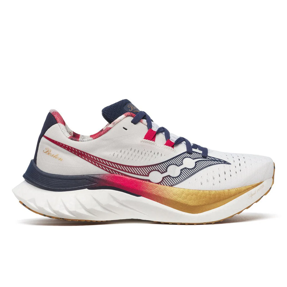 Women's Saucony Endorphin Speed 4, White/Navy, 6 B Medium