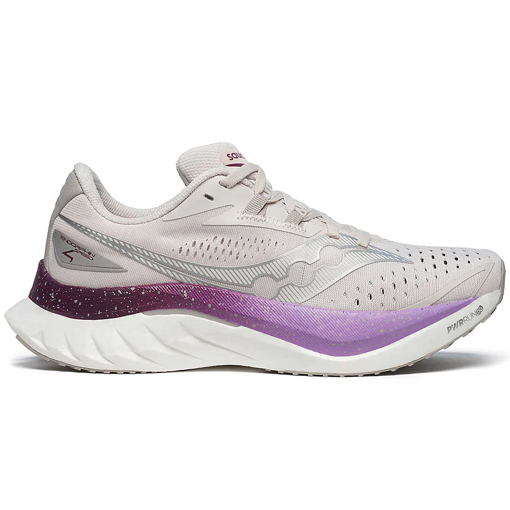Women's Saucony Endorphin Speed 4, Moon/Plum, 10.5 B Medium