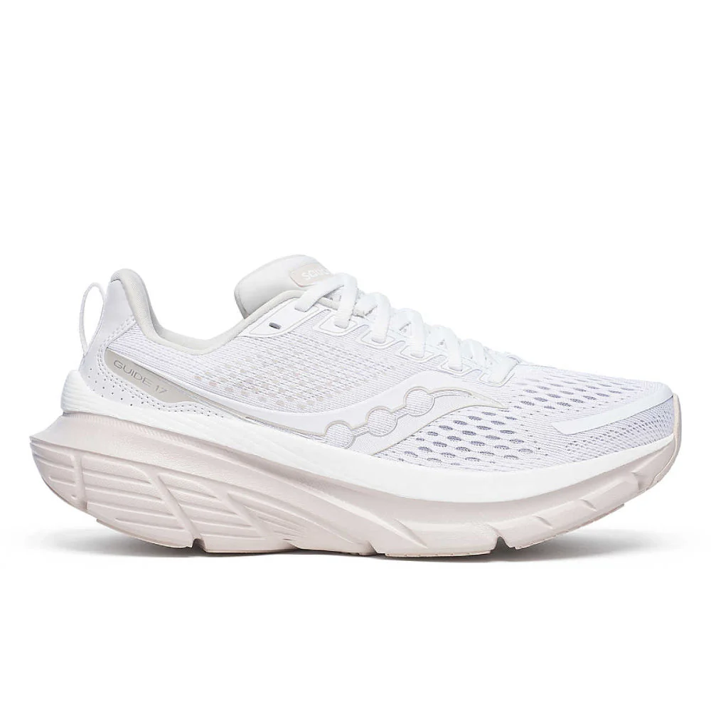 Women's Saucony Guide 17, White/Moon, 9.5 B Medium