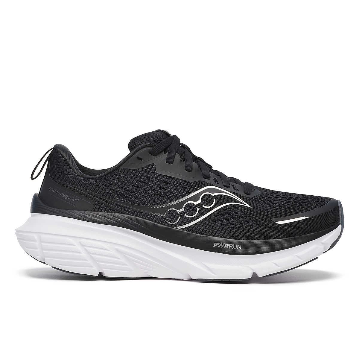 Women's Saucony Guide 18, Black/White, 10.5 B Medium