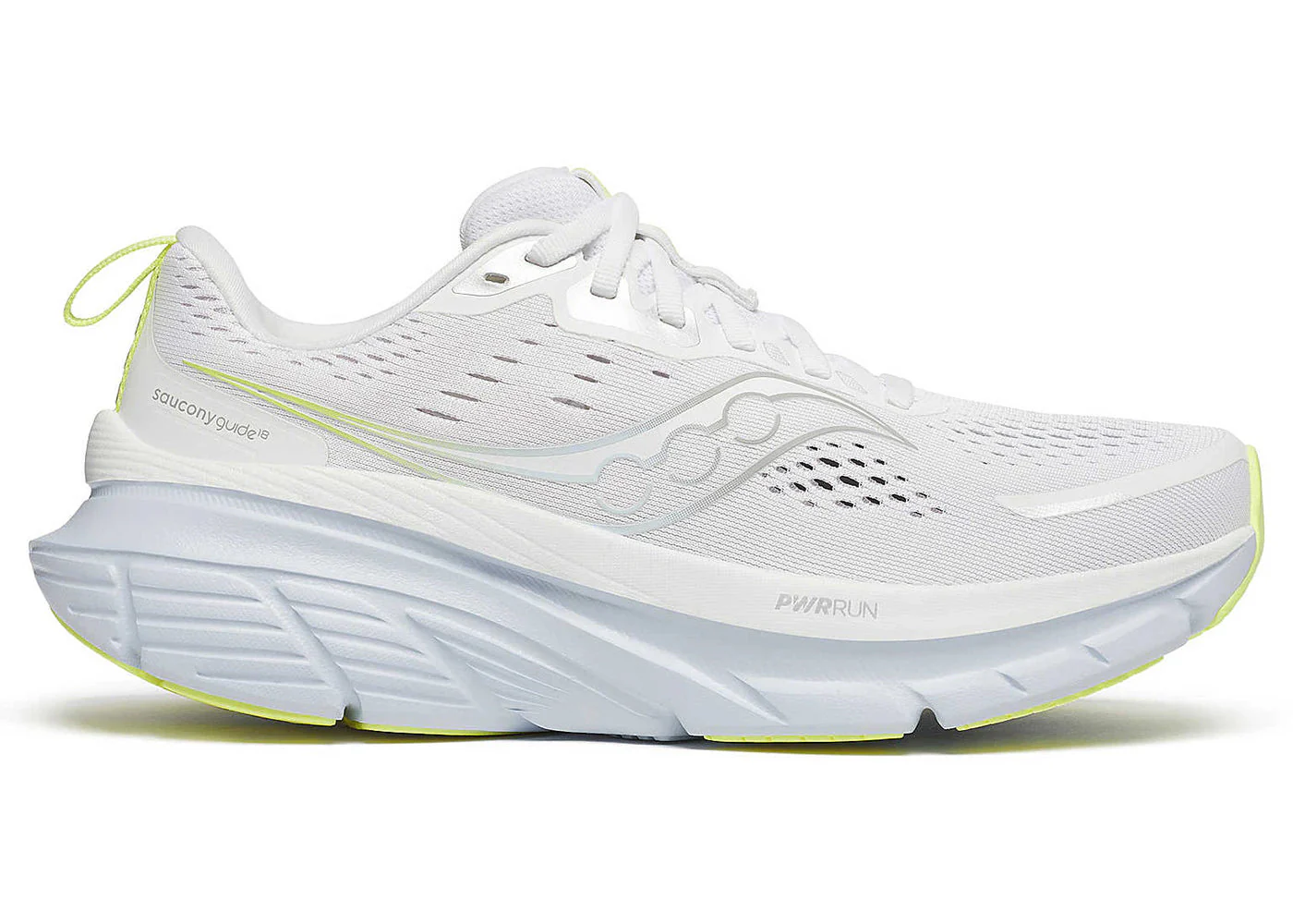 Women's Saucony Guide 18, White/Ice Melt, 6 D Wide