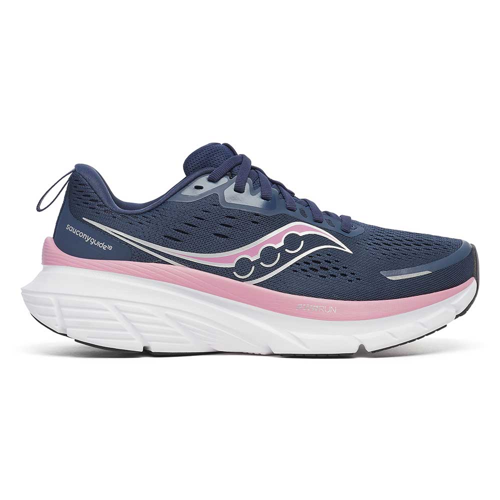 Women's Saucony Guide 18, Navy/Orchid, 9.5 B Medium