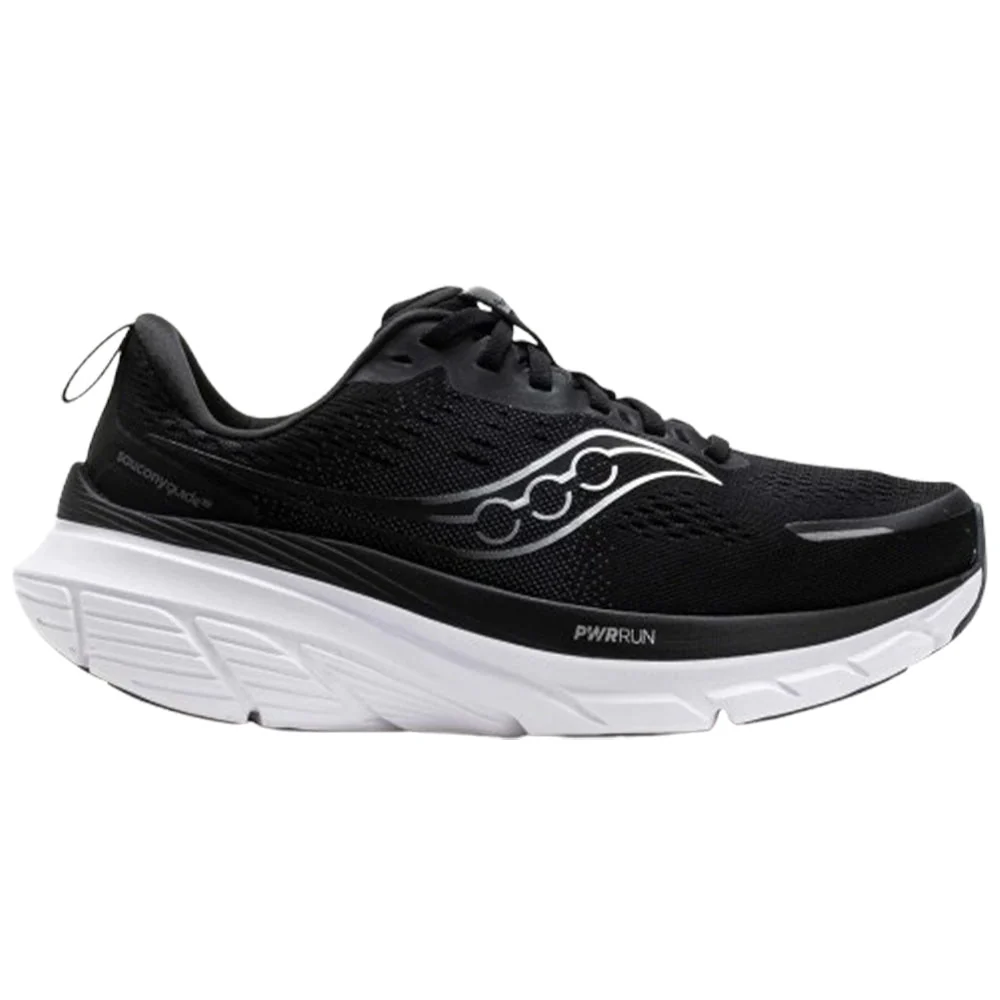 Women's Saucony Guide 18, Black/White, 9.5 B Medium