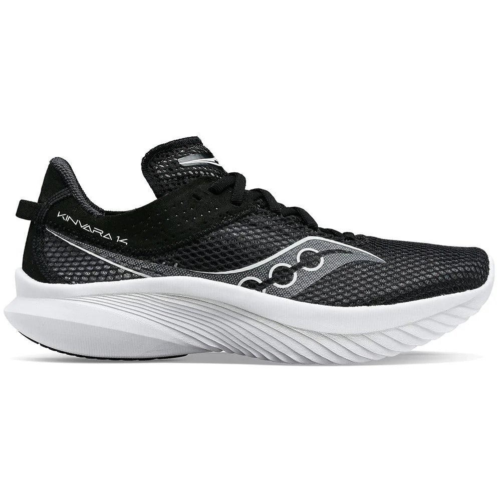 Women's Saucony Kinvara 14, Black/White, 6 B Medium