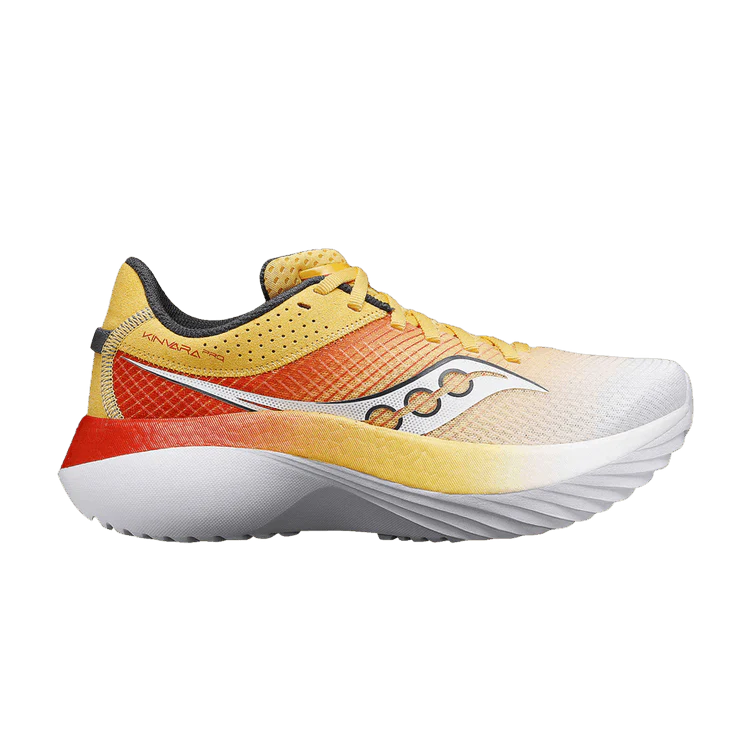 Women's Saucony Kinvara Pro, Flax/Infrared, 10 B Medium