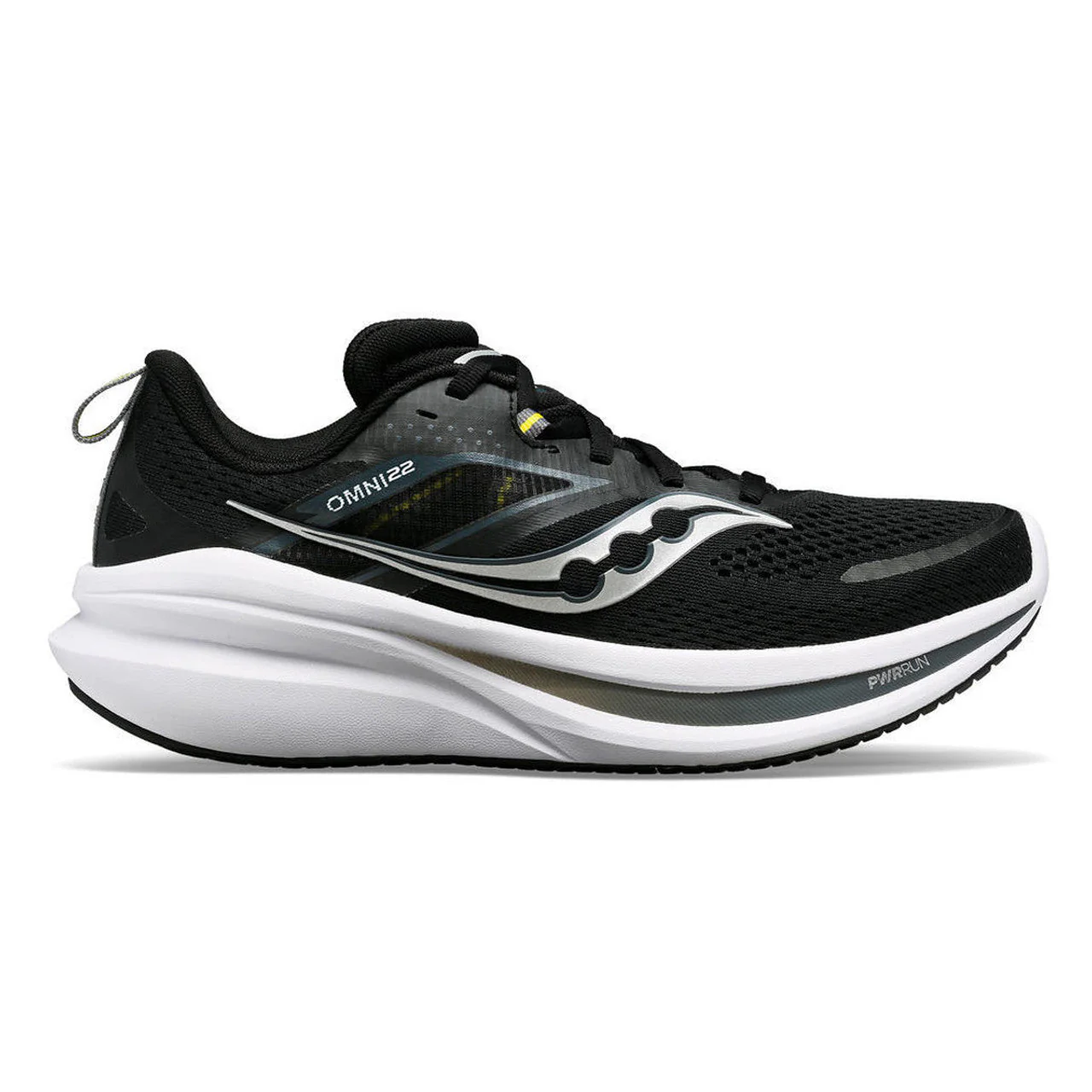 Women's Saucony Omni 22, Black/White, 8.5 D Wide