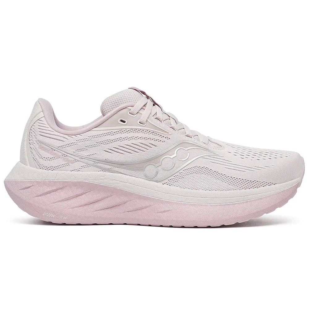 Women's Saucony Ride 18, Moon/Woodrose, 10.5 B Medium