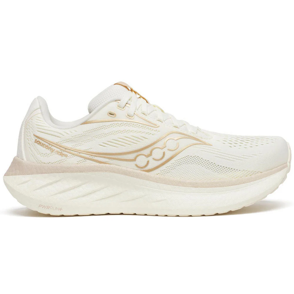 Women's Saucony Ride 18, Vanilla, 9.5 D Wide