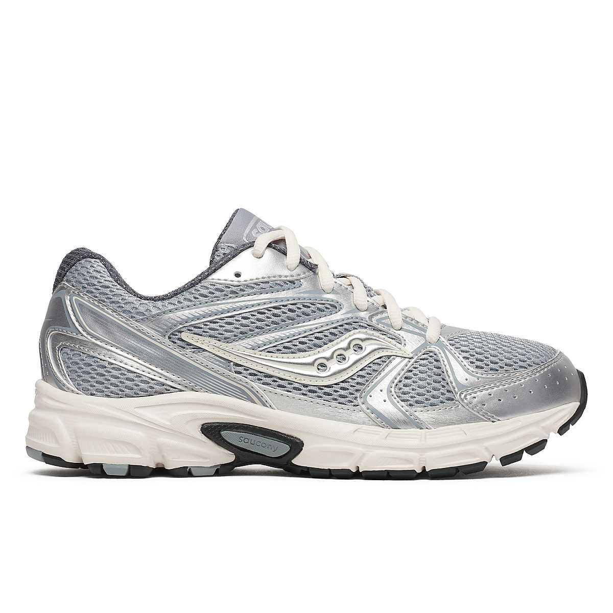Women's Saucony Ride Millennium, Silver/Cream, 8 B Medium