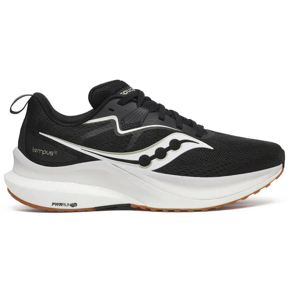 Women's Saucony Tempus 2, Black/White, 9.5 B Medium