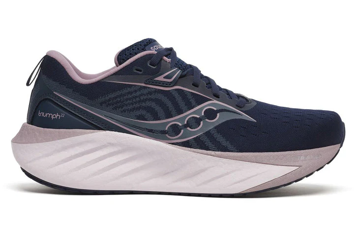 Women's Saucony Triumph 22, Navy/Dusk, 7.5 B Medium