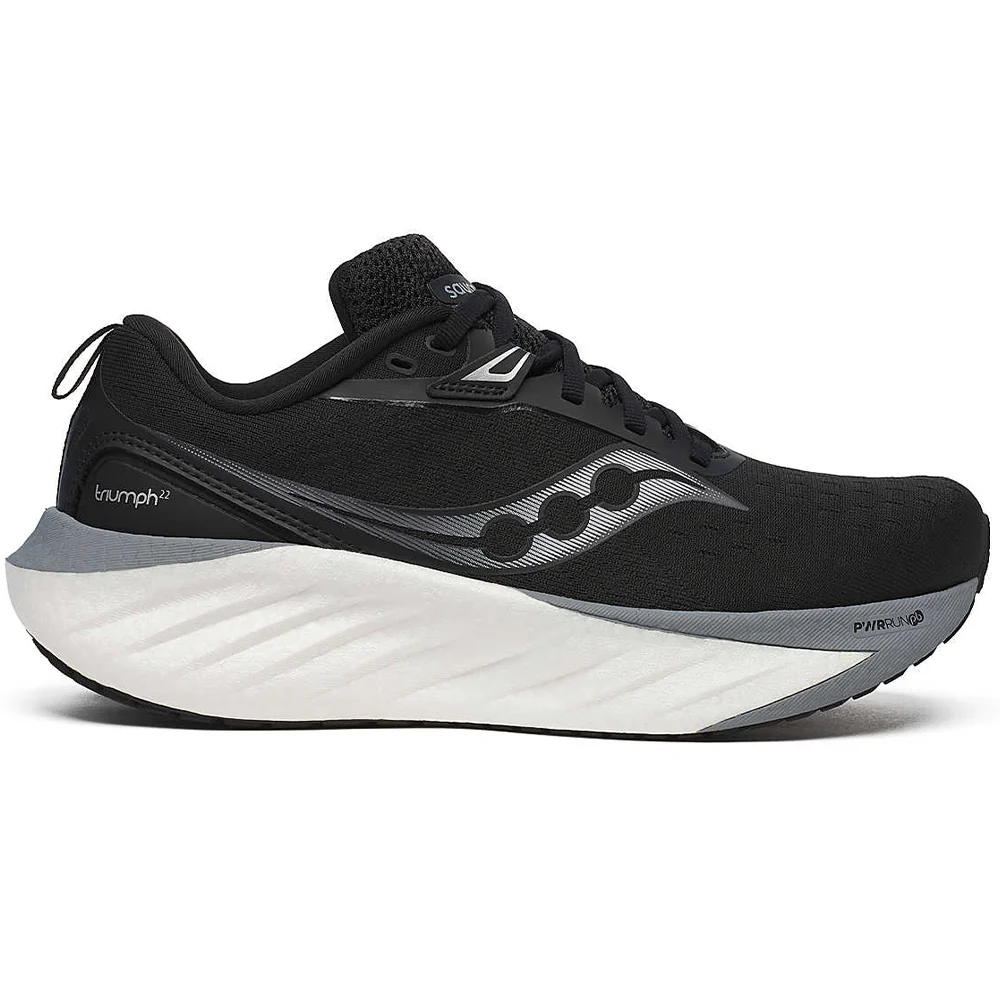 Women's Saucony Triumph 22, Black/White, 7 B Medium