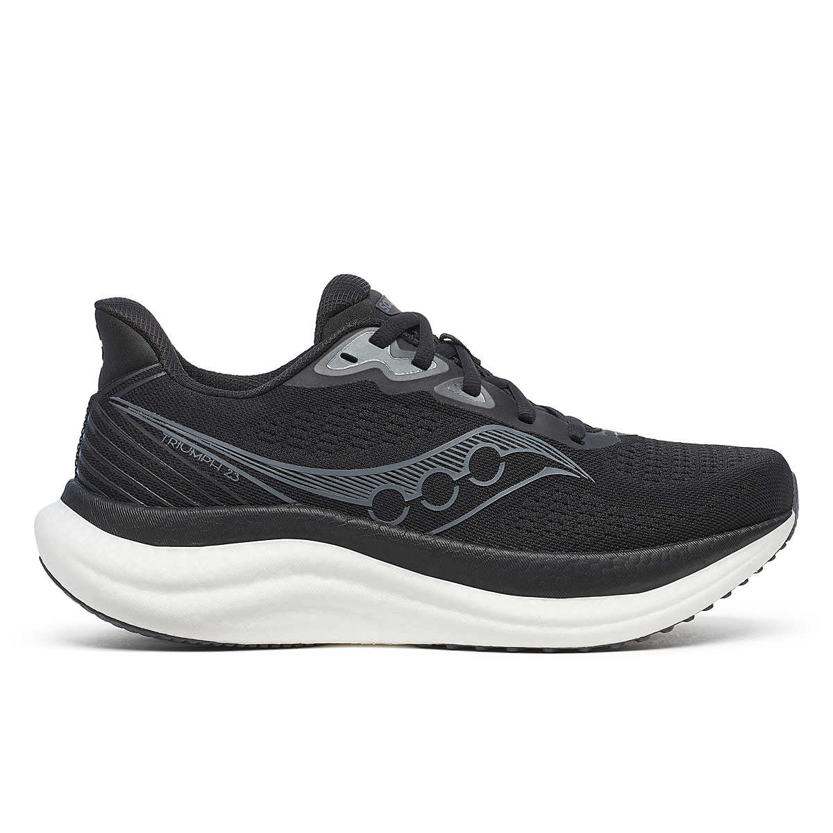 Women's Saucony Triumph 23, Black/White, 7.5 D Wide