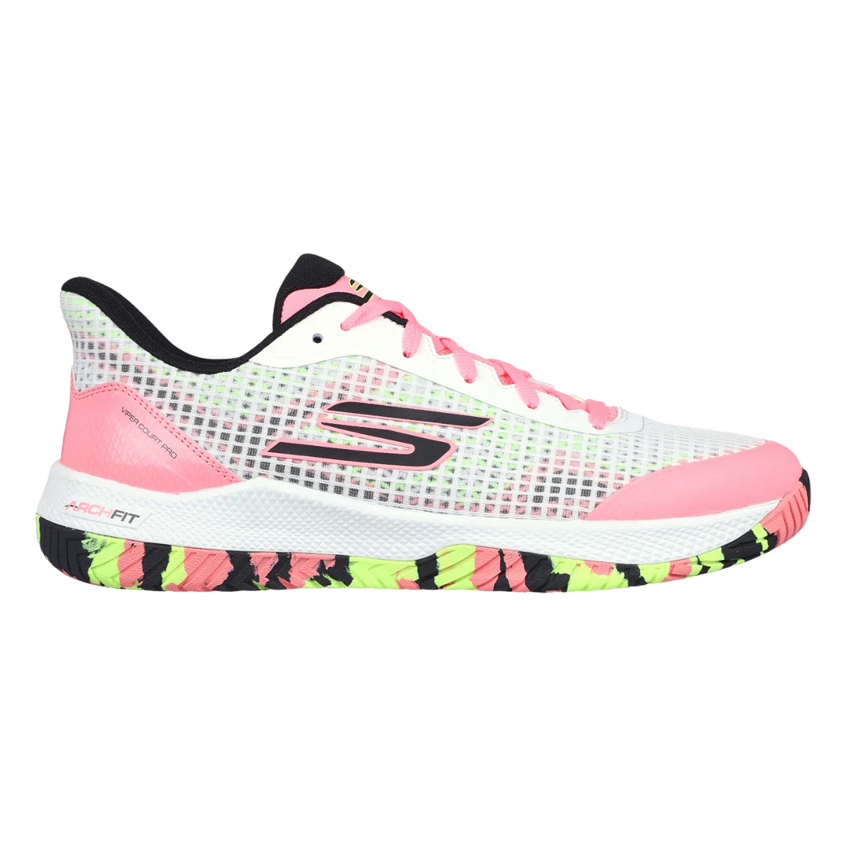 Women's Skechers Viper Court Pro, White/Multi, 9.5 B Medium