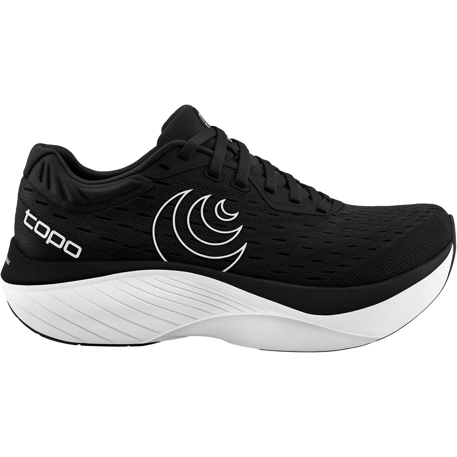 Women's Topo Athletic Atmos, Black/White, 8 D Wide