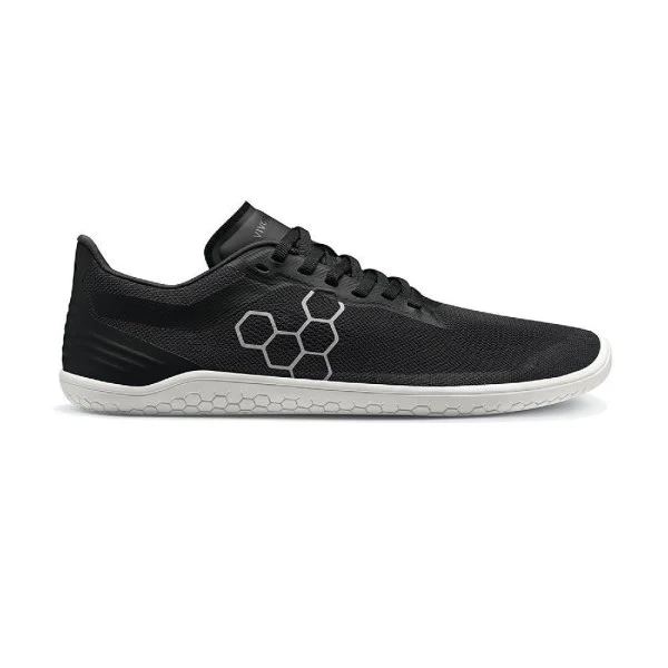 Women's Vivobarefoot Geo Racer II, Obsidian, 5 B Medium